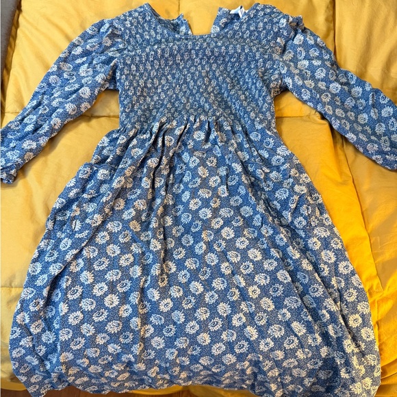 Blue Floral Kids Dress April Cornell 7/8 - Picture 1 of 6